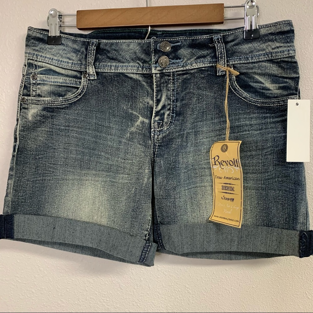 50 % SALERevolt denim shorts distressed rolled hem